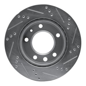 Dodge Sprinter 2500 Brake Rotor (1) - Front Left - R1 Concepts - Drilled & Slotted - Silver - `02-`06